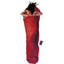 Cocoon Silk Egypt. Cotton MummyLiner monk's red