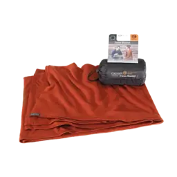 Cocoon Merino Wool Silk Travel Blanket dark terracotta