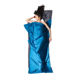 Cocoon Silk TravelSheet rhino / cornflower